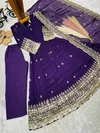 Oc 252 Fendy Sillk Sequence Embroidery Work Girls Kids Wear